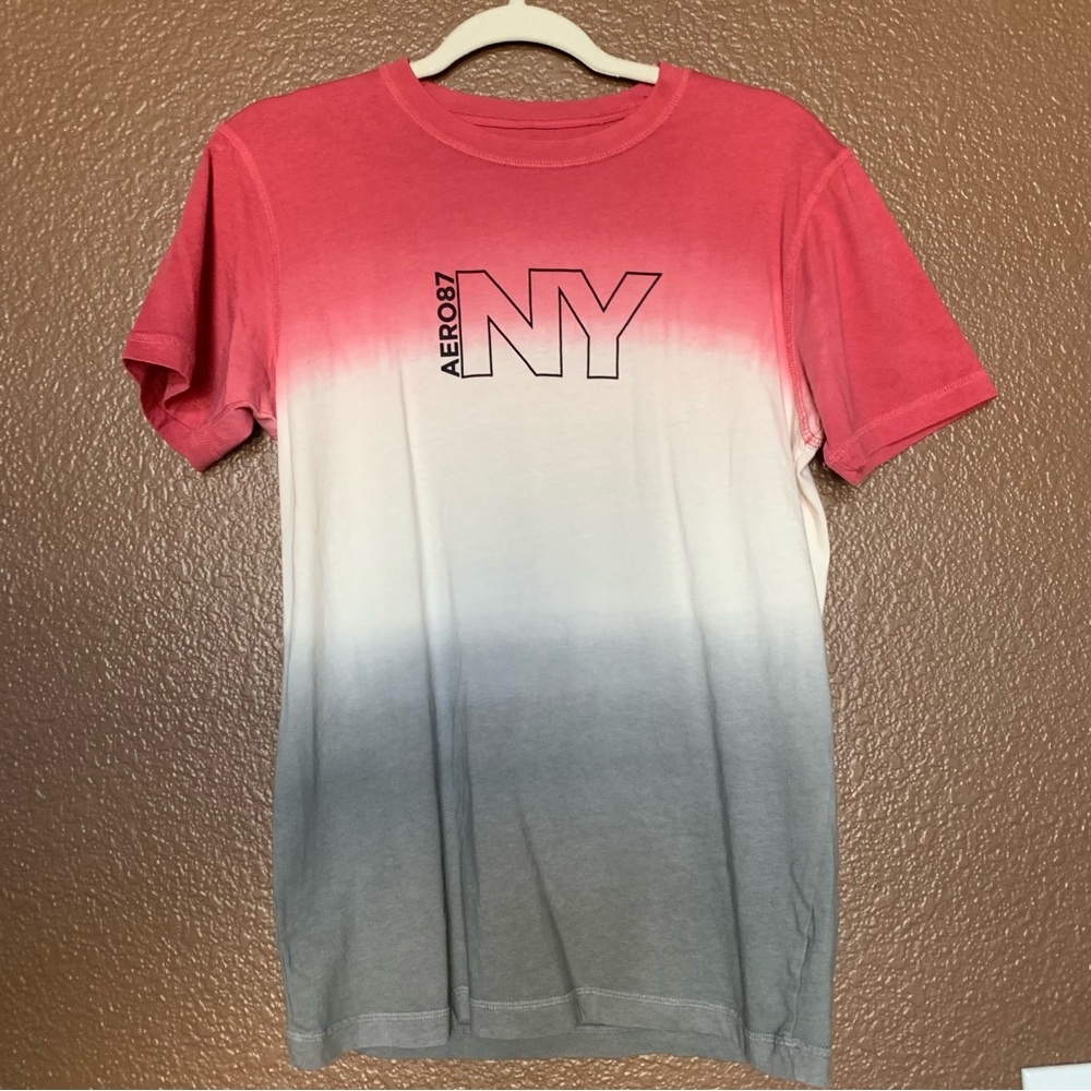Pink White Black Aeropostale Shirt Short Sleeve